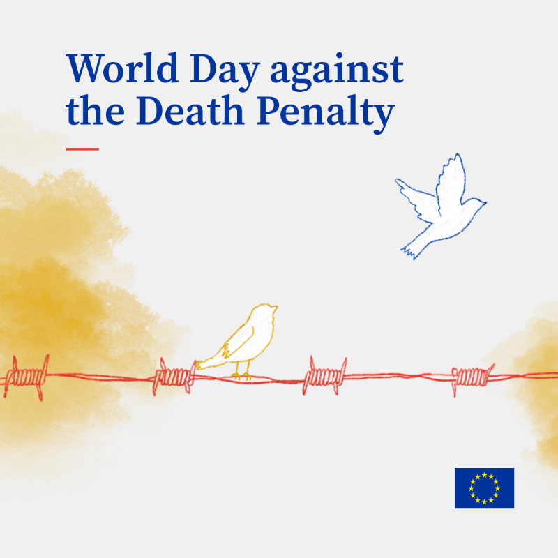 eu_eeas's tweet photo. Today is European and World Day Against the Death Penalty.
The EU reaffirms its strong call to end death penalty - in all cases and under all circumstances.
The death penalty is a relic of the past which should have no place in the 21st century.
It has to be abolished now.