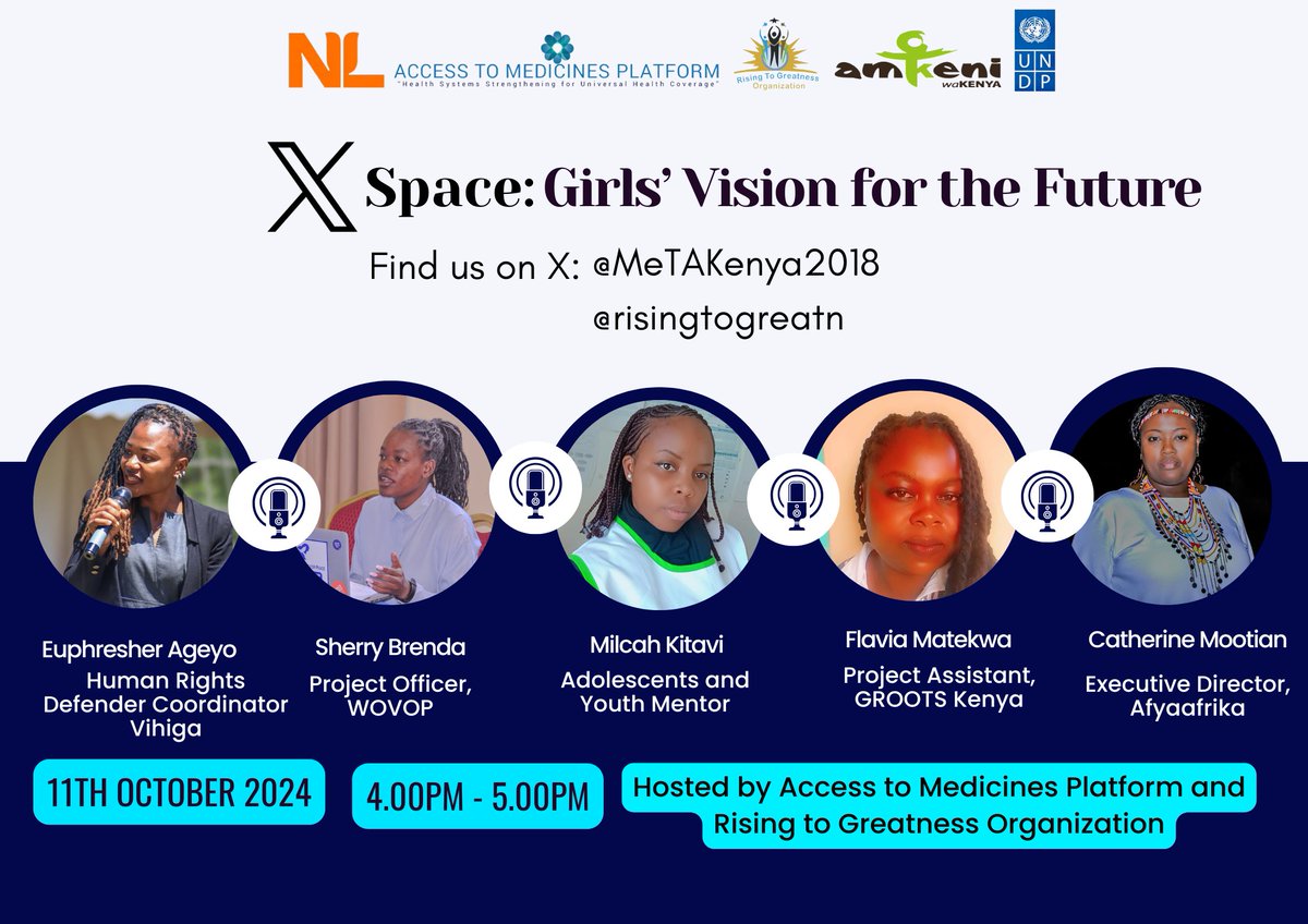 🚨 This Friday, October 11th, 4-5 PM 🚨
Join us in a powerful Space for the International Day of the Girl Childin collaboration with <a href="/risingtogreatn/">Rising To Greatness Organization</a>. 💥We’ll dive into the challenges girls face worldwide, explore ways to empower them, and discuss initiatives that protect their