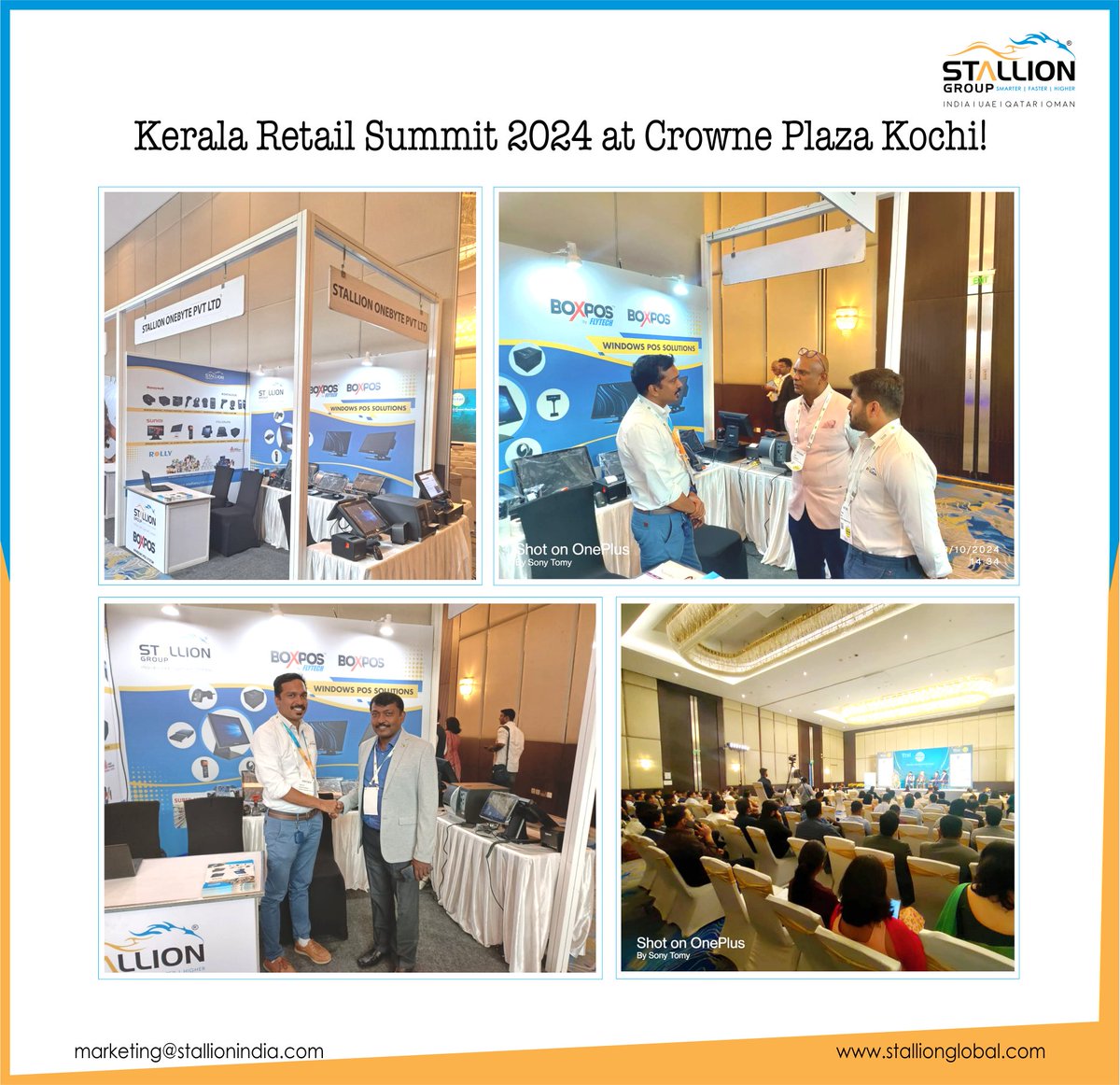 StallionGlobal's tweet image. Stallion OneByte successfully represented at the Kerala Retail Summit 2024, organized by the Retailers Association of India (RAI) at Crowne Plaza, Kochi!

#KeralaRetailSummit2024 #StallionOneByte #RetailInnovation #RAI #Kochi #Crowneplaza #Stallionsolutions