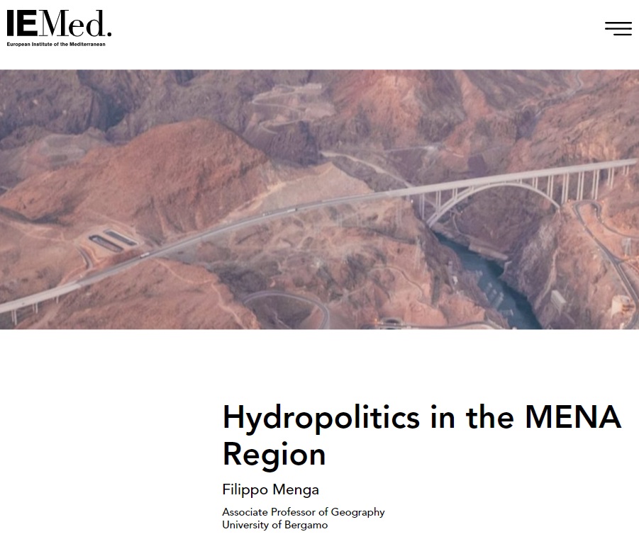Each year, the European Institute for the Mediterranean (IEMed) publishes its Yearbook. This year, I contributed a small piece on hydropolitics in the MENA region. You can find it here: iemed.org/publication/hy…
