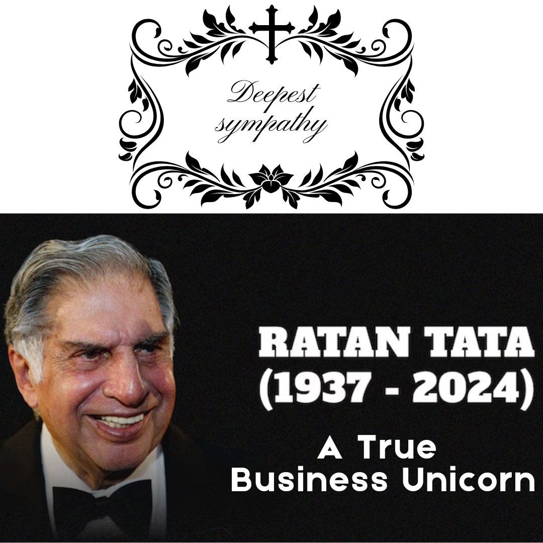 CSSCHOPPER's tweet image. Honoring Ratan Tata (1937-2024) – A true business unicorn whose vision and leadership transformed industries and inspired millions. His legacy of innovation, integrity, and compassion will live on. Rest in peace, legend.

#RatanTataSir #BusinessUnicorn #InspirationForever