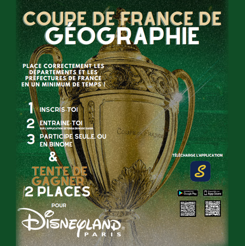 Nouvelle édition : la Coupe de France de Géographie
La deuxième édition du concours, qui se déroulera du 16 au 20 décembre 2024, mettra cette fois-ci l'accent sur la géographie de la France. #coupe #france #GEO #géographie #informatique
internat-sourdun.fr/coupe-de-franc…