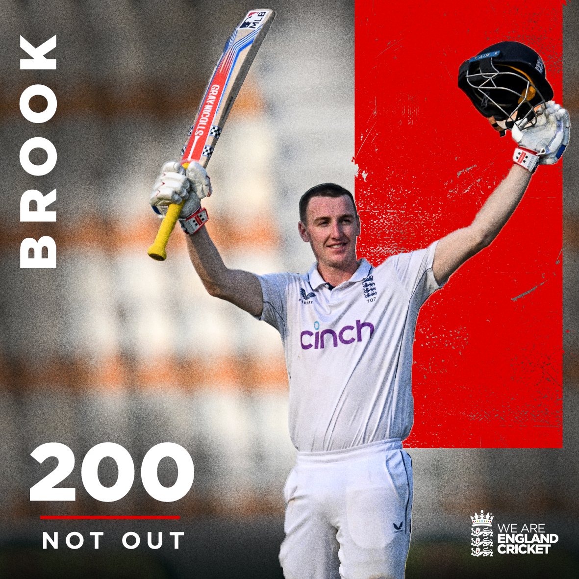 Highest Test score ✅
1st Test double hundred ✅
Incredible, Brooky! 👏

Match Centre: ms.spr.ly/6011mQwmH

🇵🇰 #PAKvENG 🏴󠁧󠁢󠁥󠁮󠁧󠁿 | #EnglandCricket