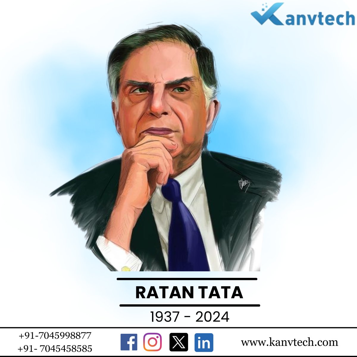 Kanvtech's tweet photo. The end of an era! Ratan Tata Sir is no longer with us, but his values, principles, and significant contributions will forever stay in our hearts.

Rest in peace, Sir. You will be missed, but your memory will live on!

#RatanTataSir #Leadership #Legacy #InMemoriam  #TataGroup https://t.co/dY8WsvlBUk