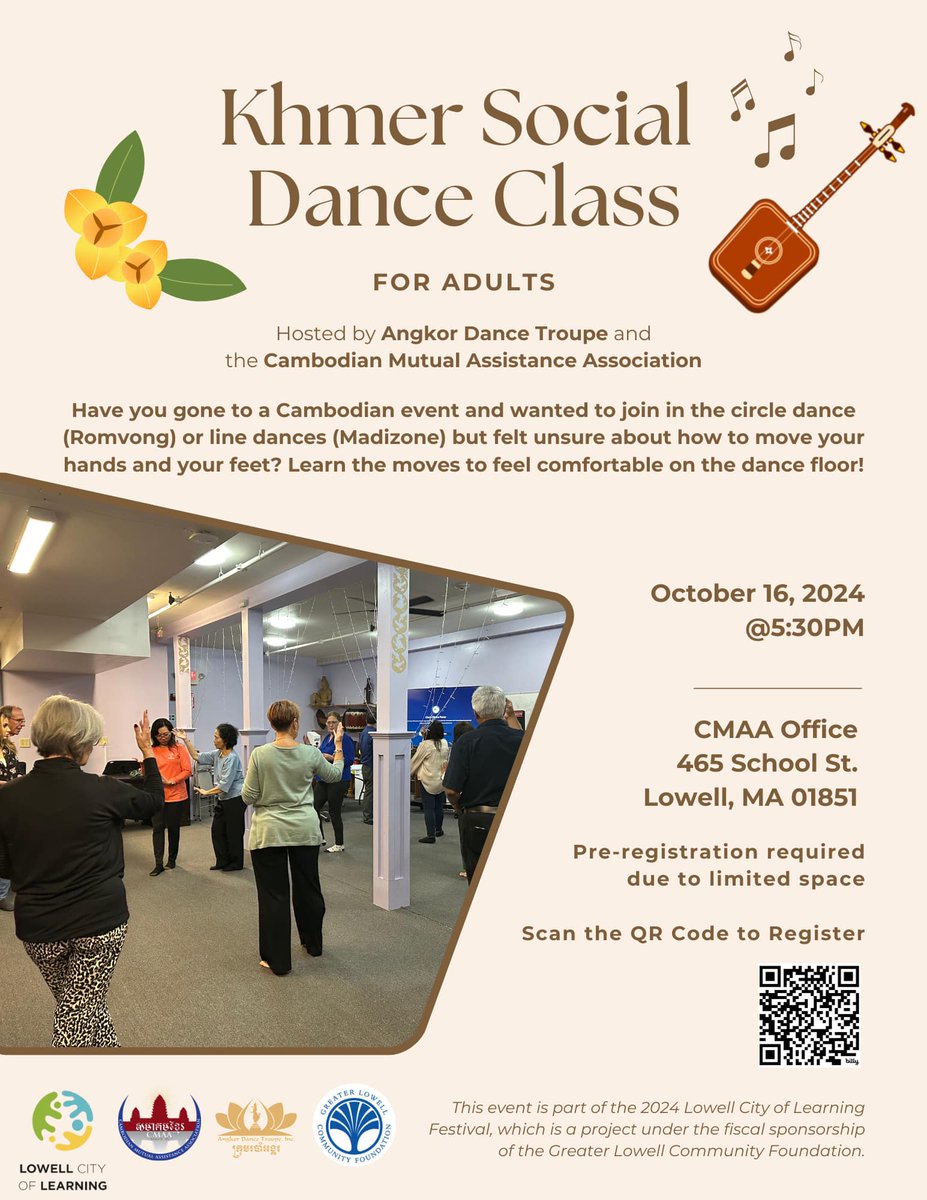 We’ve seen you tapping your toes at the social function! 💃🏽🕺🏻 Let us teach you how to Romvong and Madizone at our Khmer Social Dance Class taking place at CMAA on October 16, 2024. Pre-registration required due to limited space (link in bio).