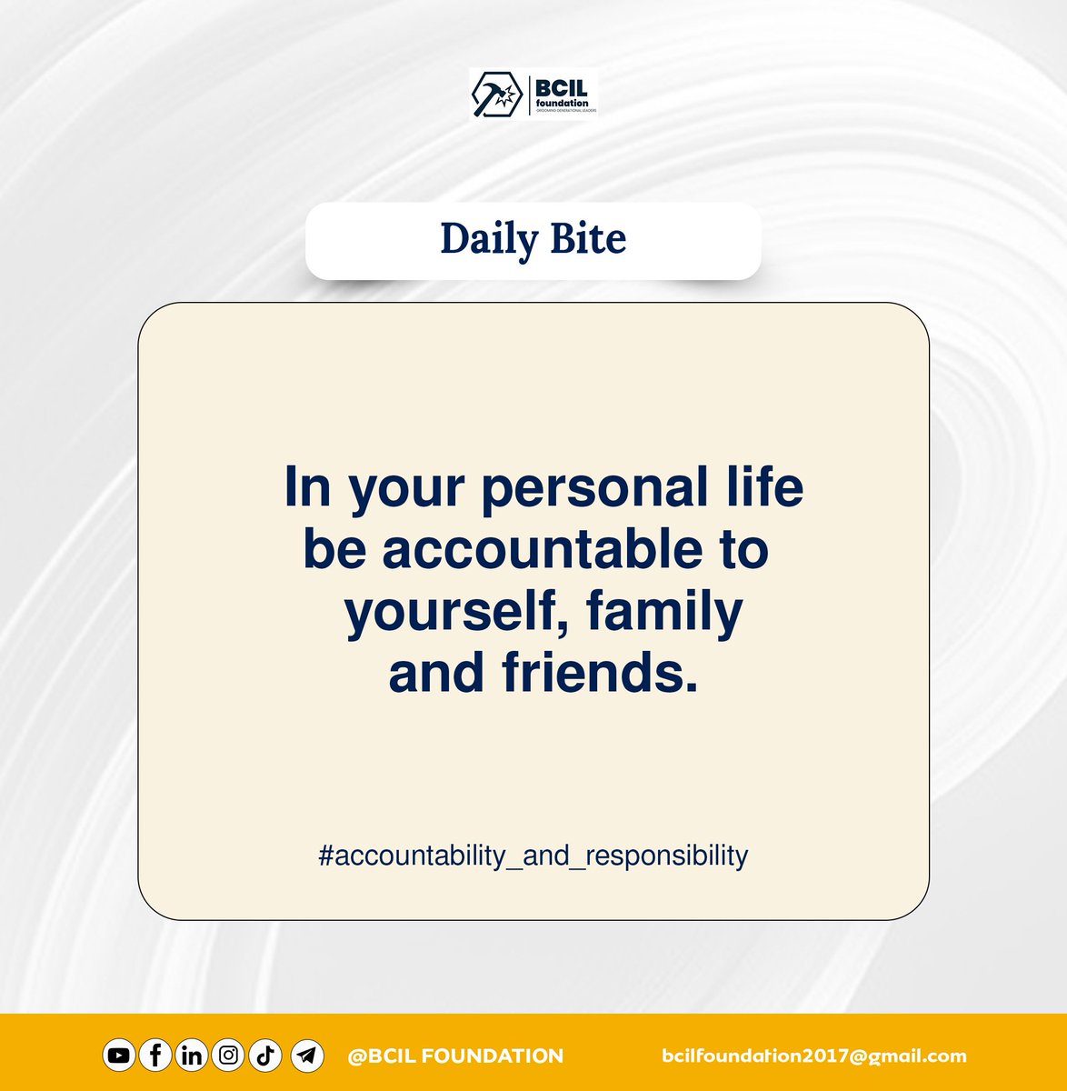 nyanebenezergh's tweet photo. Be Accountable.😎

#dailybite 
#accountabilityandresponsibility 
#bcilfoundation https://t.co/stQIVcytTe