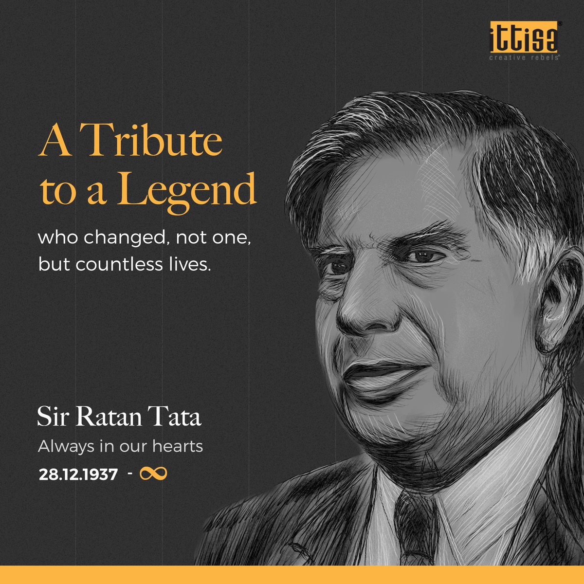 ittisa_IN's tweet photo. Your legacy has been forever imprinted in our minds and souls.

RIP, legend! 🙏

Sketch Credits: Sathish Kumar Arul

#RatanTata #Legend #RIPLegend https://t.co/s1E8WMwUze