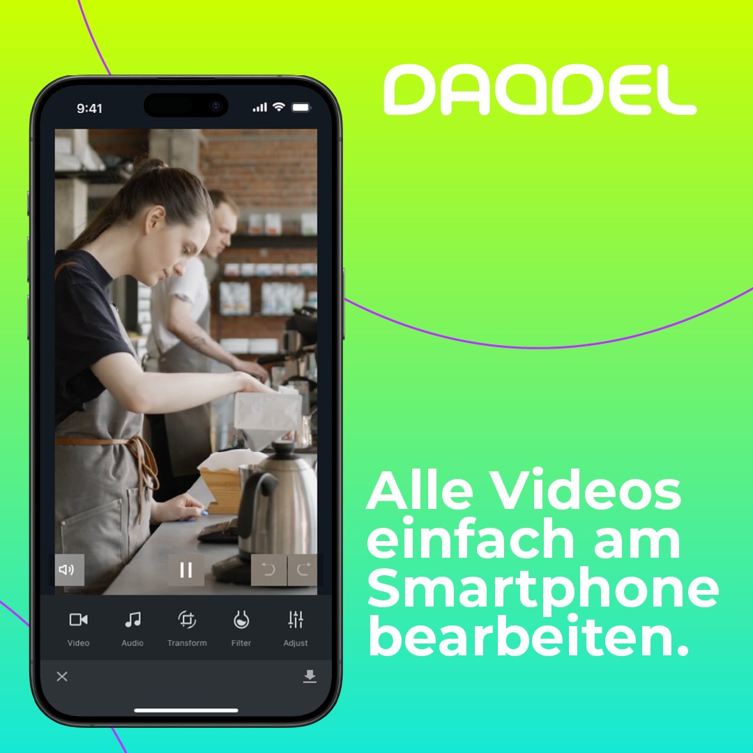daddel_org's tweet image. Nehmt Euer Video auf, schneidet es, bearbeitet es und verseht es mit Musik aus unserer Musikdatenbank - alles direkt in unserer App.  ⭐

Wie einfach war das denn? 👏

#ShortClips #Video #Videoaufnehmen #Videohochladen #Vorstellung #Talents #Fähigkeiten #Mitarbeiterfinden