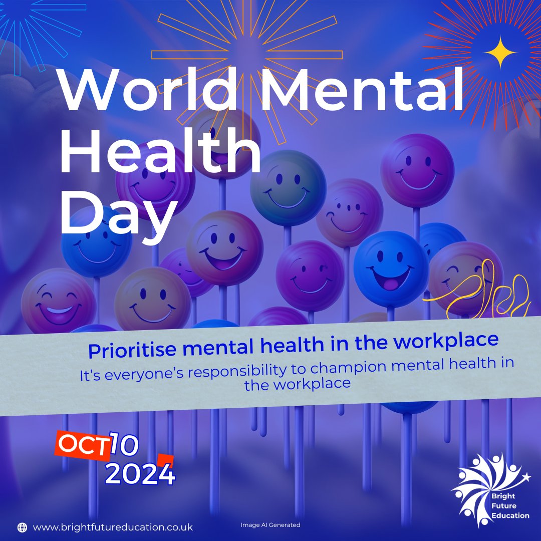 BrightFutureed's tweet photo. Today is #WorldMentalHealthDay, a reminder to keep #MentalHealth conversations open. Work impacts us all, but today we’re highlighting the pressures on #teachers &amp; #educators from workloads, curriculum changes &amp; funding cuts. How's your workplace supporting #MentalhHealth?👇#WMHD https://t.co/g02BIXUw0p