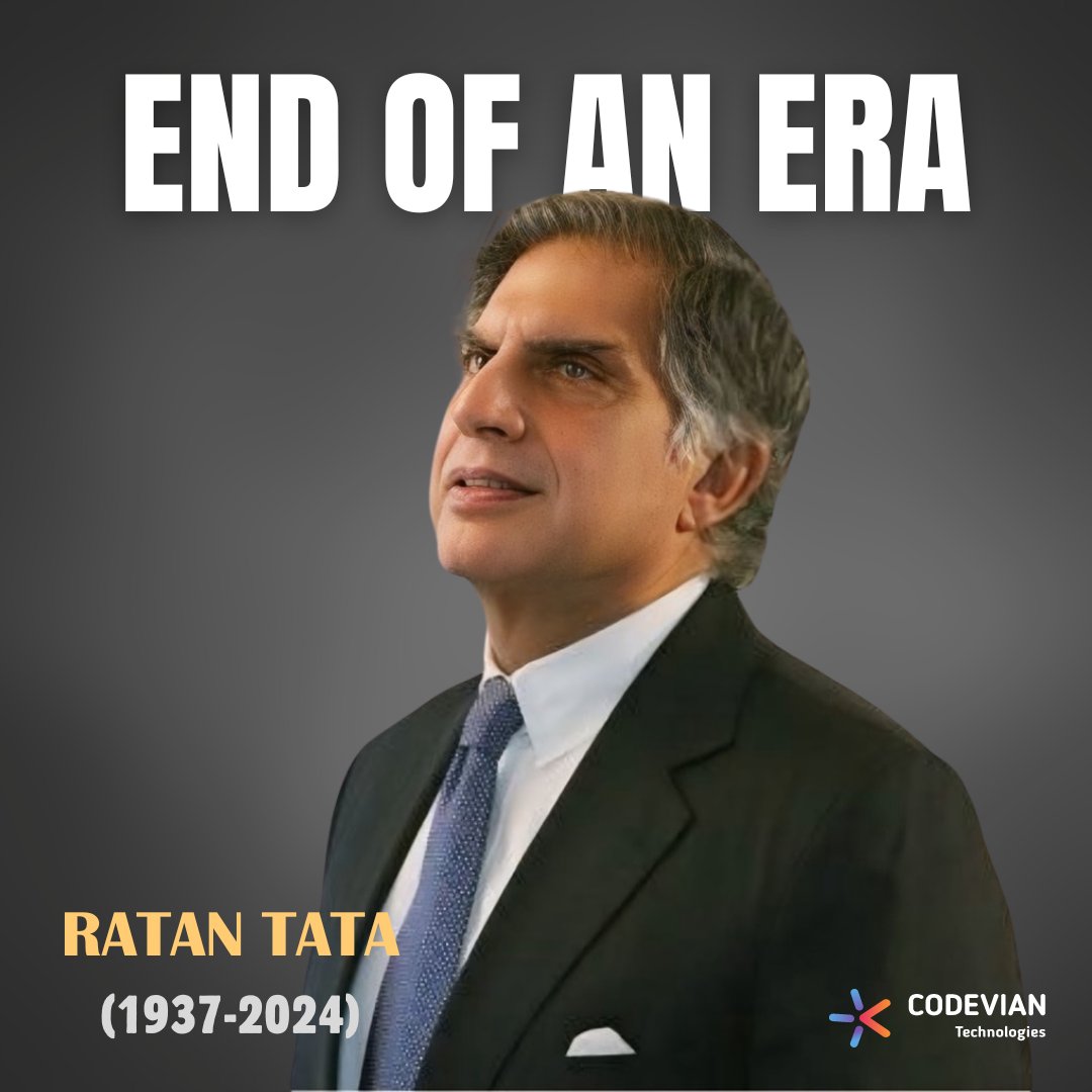 CodevianTech's tweet image. India has lost a visionary leader, Shri #RatanTata. He redefined leadership with integrity, empathy, and purpose. His wisdom and kindness will continue to inspire us. Rest in peace, Sir. 🙏🌹

#RIPRatanTata #Legend #Inspiration #LegacyOfKindness