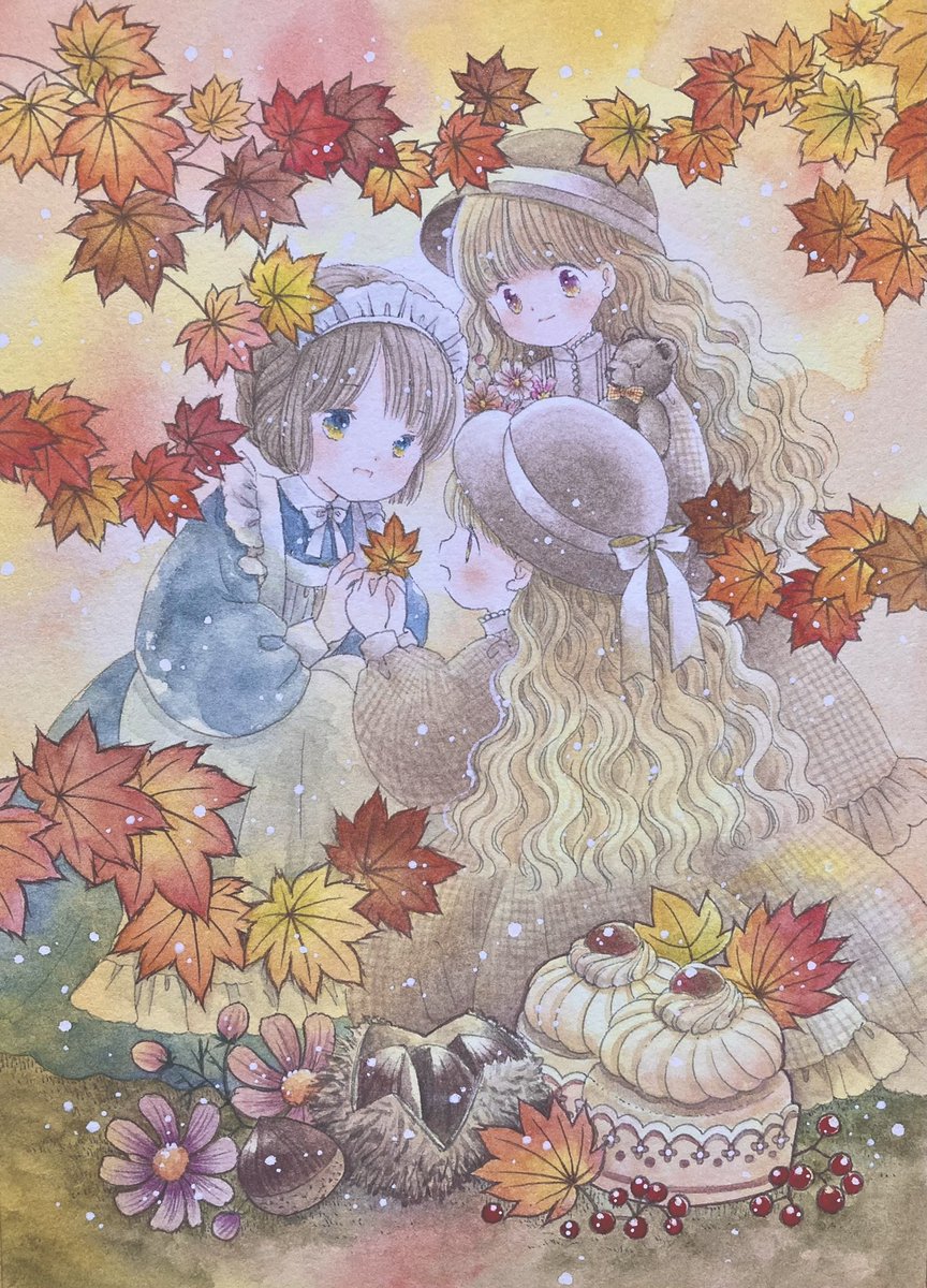 「#あなたの秋色どんな色 」|神谷かおり🌸ドローイングモール🌸羽根としっぽ展🌸アリス展🌸コミティアのイラスト