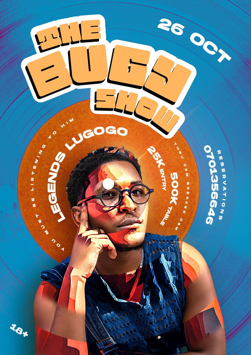 Tickets for #TheBugyShow are available at the like below👇 

ticket.ug/bugy

25k, 500k for a table and we Get Bugy🕺