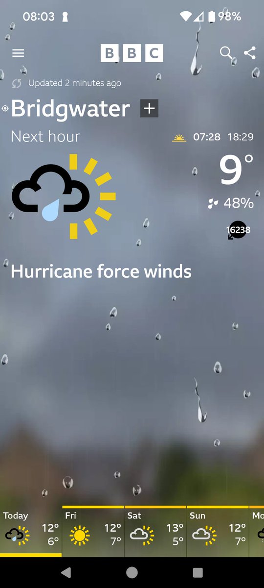 dellboy2704's tweet photo. @itvwestcountry I think BBC weather has an issue https://t.co/m3oE061hH5