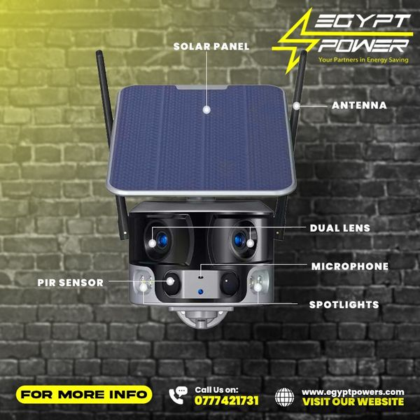 Egypt_Powers's tweet photo. 🔍 Discover the Future of Surveillance with Egypt Power's Panorama Solar CCTV Camera! 🌍🔍
Experience cutting-edge security technology with robust features designed to keep your property safe, day or night:
💪 Anti-Breakage Solar Panel: Built to last, this durable solar panel can withstand the elements, ensuring uninterrupted power with no fear of breakage.

🔌 Wire-Free Installation: Forget the hassle of wiring. Our solar-powered camera is completely wire-free, making installation simple and clutter-free.

🌐 Ultra-Wide Angle with No Distortion: Enjoy a panoramic view of your property with crystal-clear clarity, ensuring every corner is covered without image distortion.

☔ Weatherproof Infrared Technology: Rain or shine, this camera keeps delivering top-notch performance. With infrared technology, it works reliably in all weather conditions.

👁 Human Motion Tracking: Equipped with intelligent tracking technology, the camera automatically follows human movement to ensure you never miss a thing.

🌈 Full Color Night Vision: Even in the dark, get vibrant, full-color footage. No more grainy or unclear images—just vivid nighttime surveillance.

⚠ Motion Detection: Stay in control with real-time motion detection alerts sent directly to your phone, helping you respond to any unusual activity instantly.

🎤 Two-Way Audio with Built-in Mic: Talk and listen in real-time with the built-in mic, allowing you to communicate with anyone on-site, even when you're miles away.

🔋 Low Power, High Efficiency: Powered by solar energy, this eco-friendly camera conserves power while delivering exceptional performance.

📡 WiFi & 4G Connectivity: Stay connected from anywhere in the world with reliable WiFi and 4G support for remote monitoring.

📲 Mobile Alarms: Receive instant mobile notifications, keeping you informed of any unusual activity.

Upgrade today and enjoy secure, sustainable surveillance! 🌟