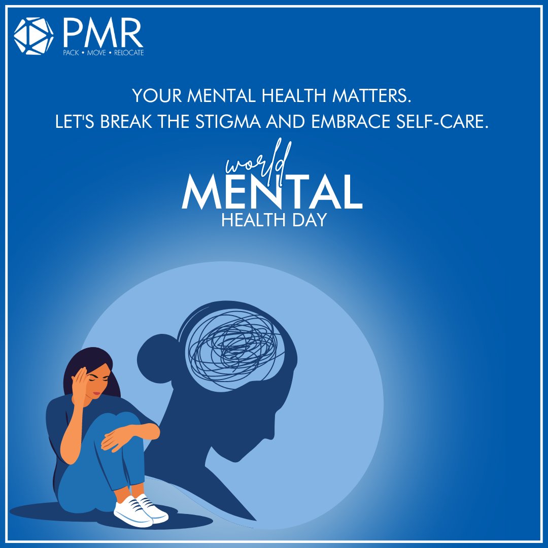 On this #WorldMentalHealthDay, let's prioritize the wellness of our minds as much as our bodies🌿 

Let's keep breaking the stigma and support each other in this journey towards mental well-being. 
#MentalHealthMatters #PMRelocations #SupportAndCare