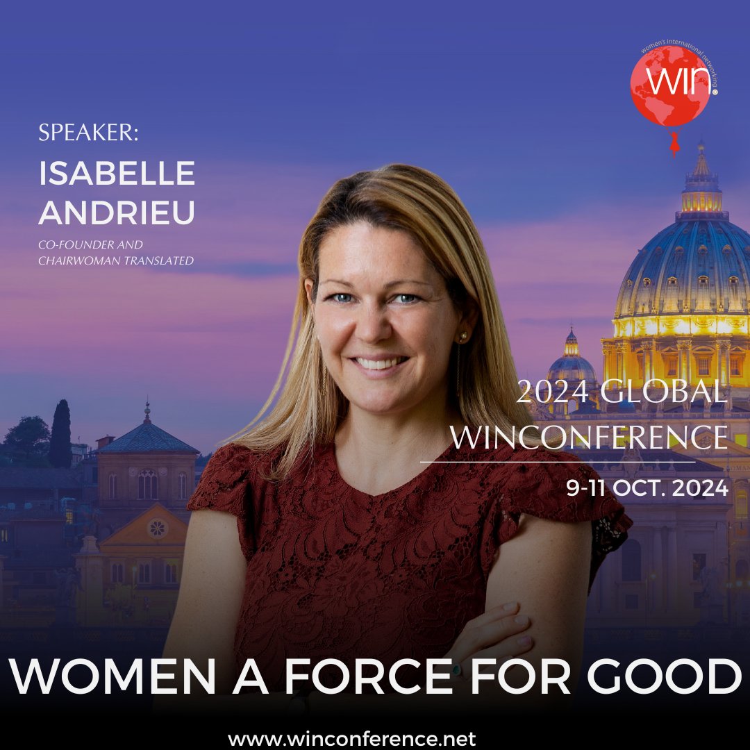 WINConference's tweet image. 💫 Introducing Isabelle Andrieu, one of our plenary speakers at #WIN2024!

Isabelle is a dynamic public speaker, igniting her female audience with inspiration &amp;amp; motivation, and empowering them to soar in their personal &amp;amp; professional growth 🌟

#globalwomenpioneers #winconference
