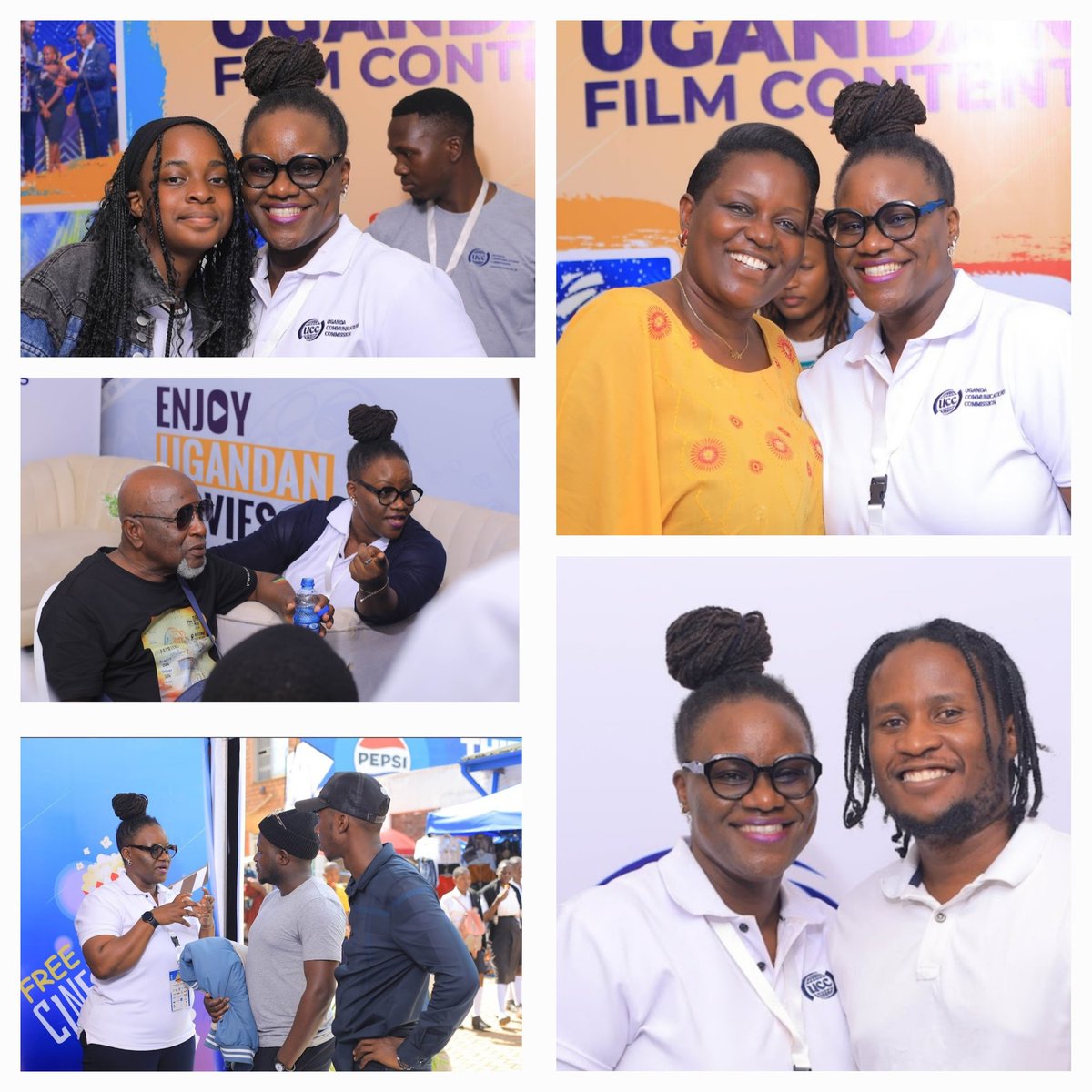 NeemaSeguya's tweet photo. Uganda's Film Elite: Tyra Abok (Model/Actress). Yasin Lubowa (Actor/Producer/Director). Mariam Ndagire (Singer/Actress/Writer/Producer). Loukaman Ali (Cinematographer/Producer/Graphic Designer). What an inspiring encounter with Uganda's film royalty! @ConsumerUCC @UCC_Official https://t.co/EjiL5dow5b