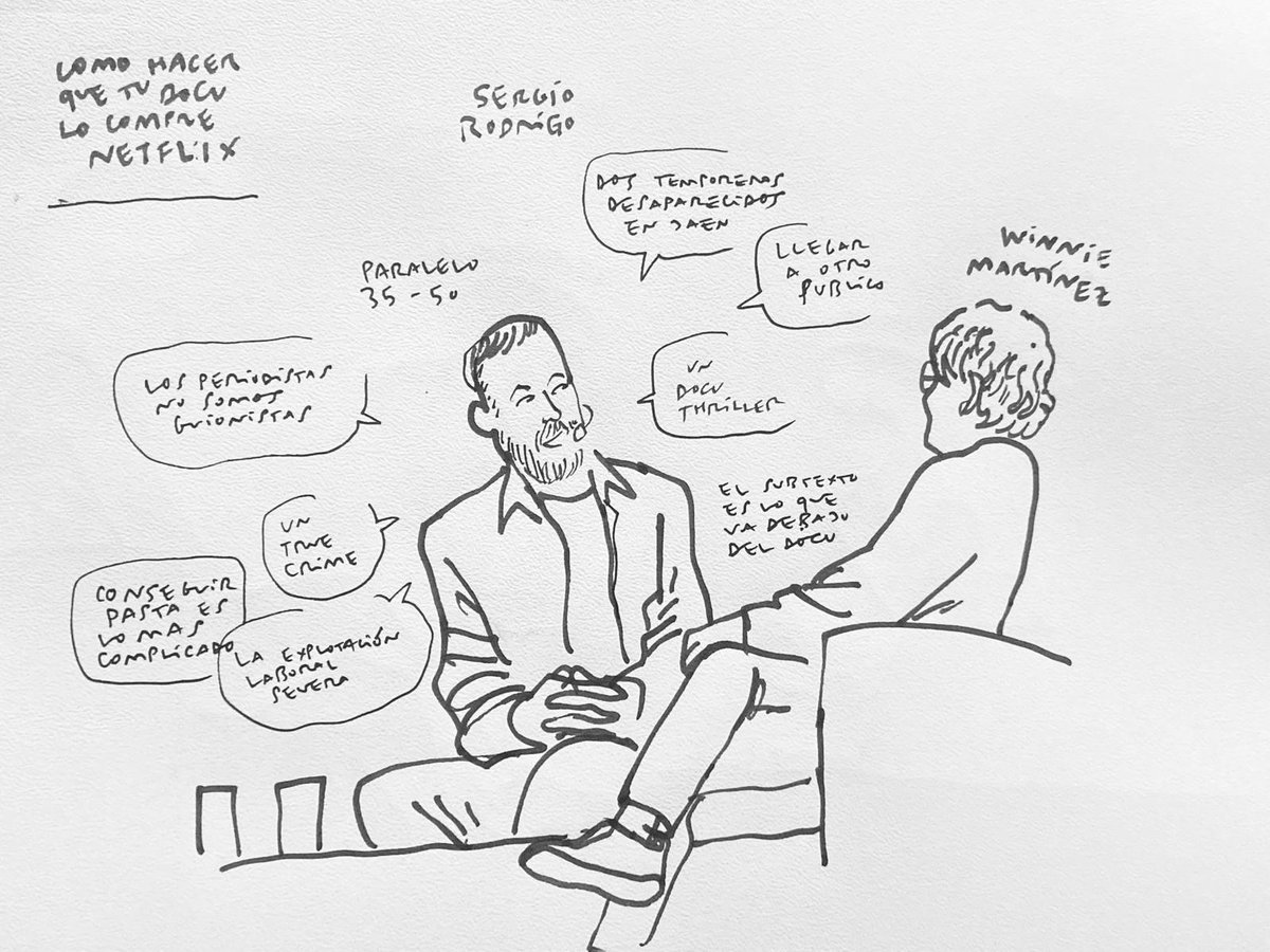 Más imágenes del reportaje dibujado en el VII congreso de periodismo de migraciones organizado por <a href="/porCausaorg/">✳️porCausa</a>