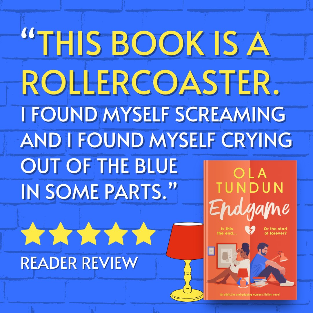 😊 The epic conclusion to Ariella and Caleb’s steamy, emotional, messy story will convince you it’s possible to face the past and find home in the most unexpected places.

🧡 Dive into Endgame by <a href="/olatundunx/">Ola Tundun</a>: geni.us/383-rd-two-am

#chicklit #contemporaryromance #womensfiction