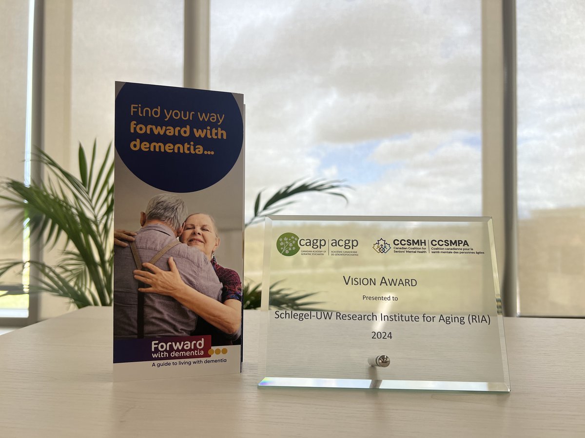 Schlegel-UW Research Institute for Aging (@aging_institute) on Twitter photo The RIA is honoured that our Forward with Dementia program is the recipient of the 2024 Vision Award. Awarded by the Canadian Coalition for Seniors Mental Health (<a href="/CCSMH/">Canadian Coalition for Seniors' Mental Health</a> ) and the Canadian Academy of Geriatric Psychiatry (<a href="/CAGPsych/">Canadian Academy of Geriatric Psychiatry</a>), the Vision award recognizes any program, The RIA is honoured that our Forward with Dementia program is the recipient of the 2024 Vision Award. Awarded by the Canadian Coalition for Seniors Mental Health (<a href="/CCSMH/">Canadian Coalition for Seniors' Mental Health</a> ) and the Canadian Academy of Geriatric Psychiatry (<a href="/CAGPsych/">Canadian Academy of Geriatric Psychiatry</a>), the Vision award recognizes any program,