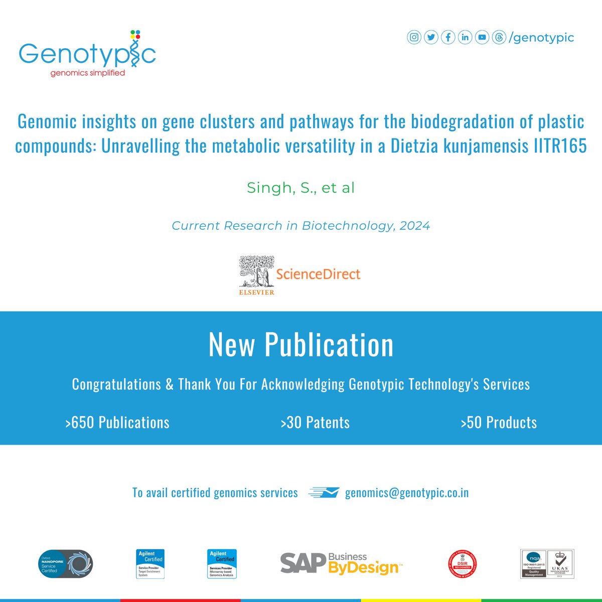 GenotypicTech's tweet image. NEW #PUBLICATION !!

Congratulations &amp;amp; Thanks to the authors for acknowledging #Genotypictechnology #Sequencing #Services

View our list of publications: genotypic.co.in/publications/

To avail certified genomics services, contact us at genomics@genotypic.co.in