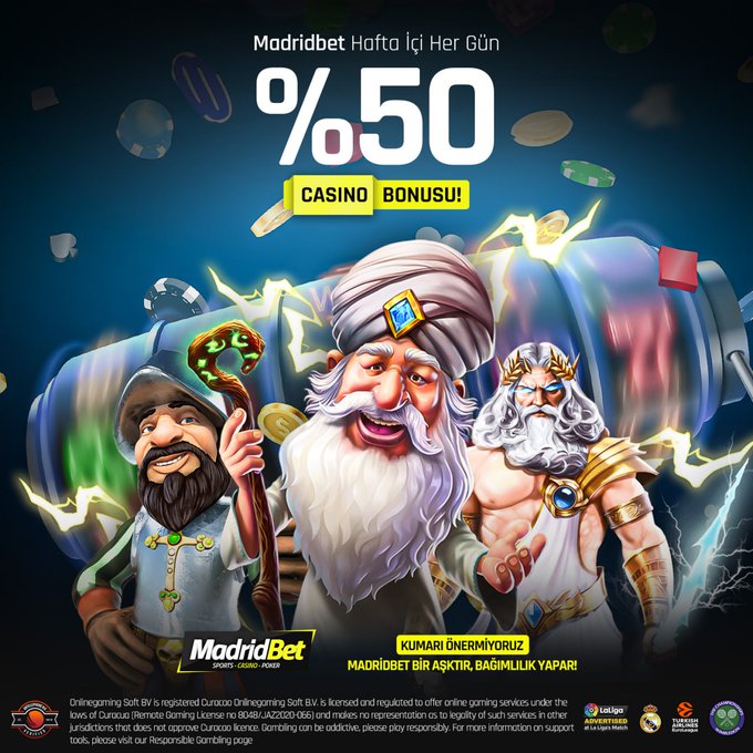 ⭐️ MadridBet'te Hafta İçi %50 Yatırım Bonus Fırsatını Kaçırmayın! ⭐️                                                                                                         

🍀Bugün haftanın yorgunluğunu atıp, kazançlı bir başlangıç yapmanın tam zamanı! 🍀

💎 MadridBet'te,