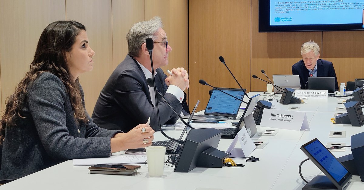 readycat's tweet image. Ready for Health &amp;amp; Care Workforce 2025?
@WHO Health Workforce team &amp;amp; Dr Aylward pre-brief Member States for #WHA78
#migration  reporting trends on WHO Global Code of Practice
#data #decentwork #jobs #nurses #midwives #CHWs 
Data➡️Dialogue➡️Decision-making
#InvestinHealthWorkers
