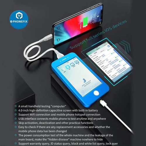 weikexiu's tweet image. JCID iDetector Portable Diagnostic Tool: From checking battery health to querying warranty status, this tool does it all! 🌟
Contact us: WhatsApp +86 133 9284 5625
#detectiontool #jcid #diyfixtool #phonefix #chinaphonefix #iphonerepairtool #electronicsrepair #detection