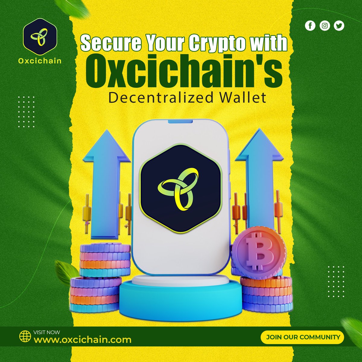 Oxcichain's tweet image. Manage your cryptocurrencies effortlessly and securely. Oxcichain is here to empower your financial journey! 🚀💰 

Join Our Community:- Oxcichain.com

#DecentralizedWallet #CryptoMadeEasy