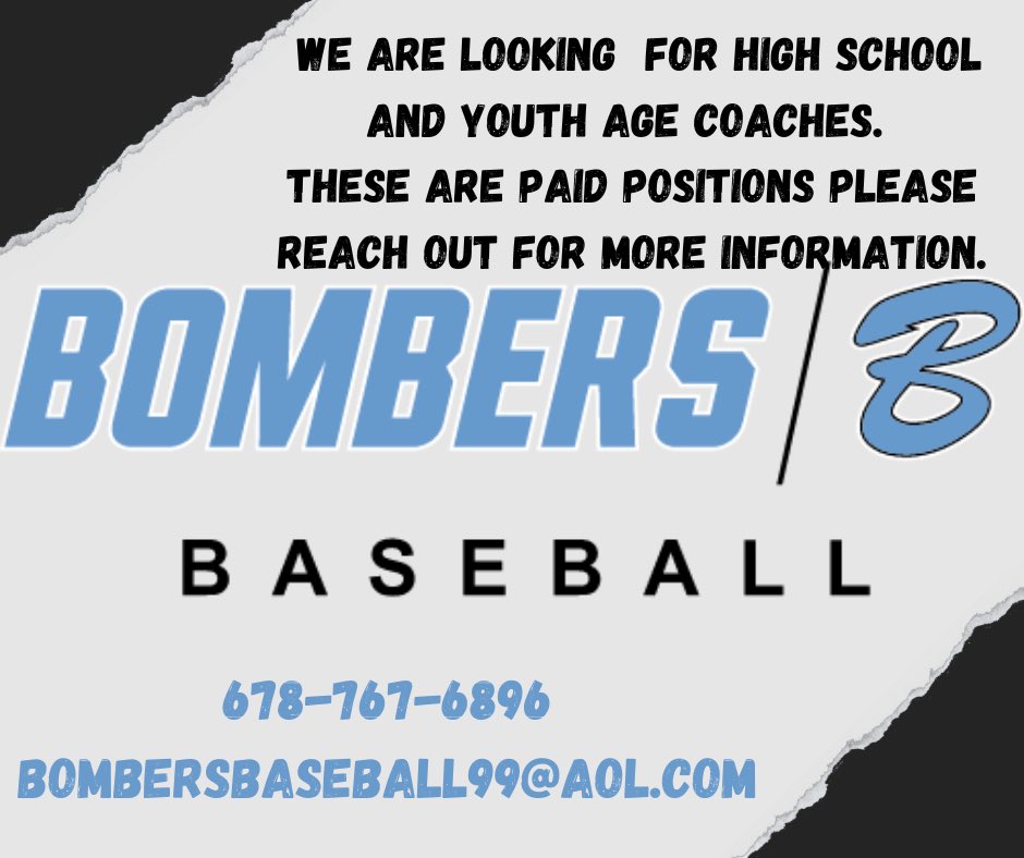 Paid coaching positions available for spring/summer