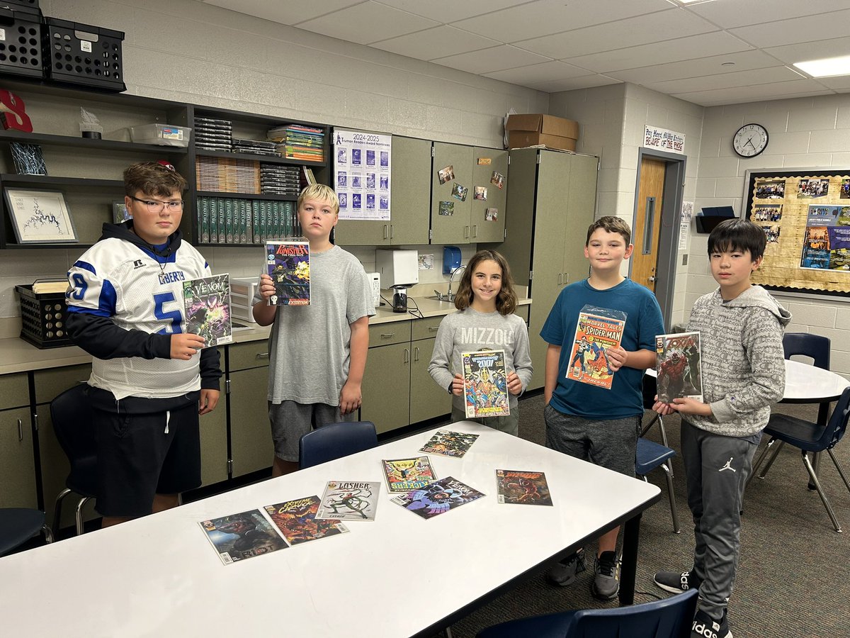 We spent some time this morning talking about common interests and sharing comics in our Marvel Enrichment. #dmsleads