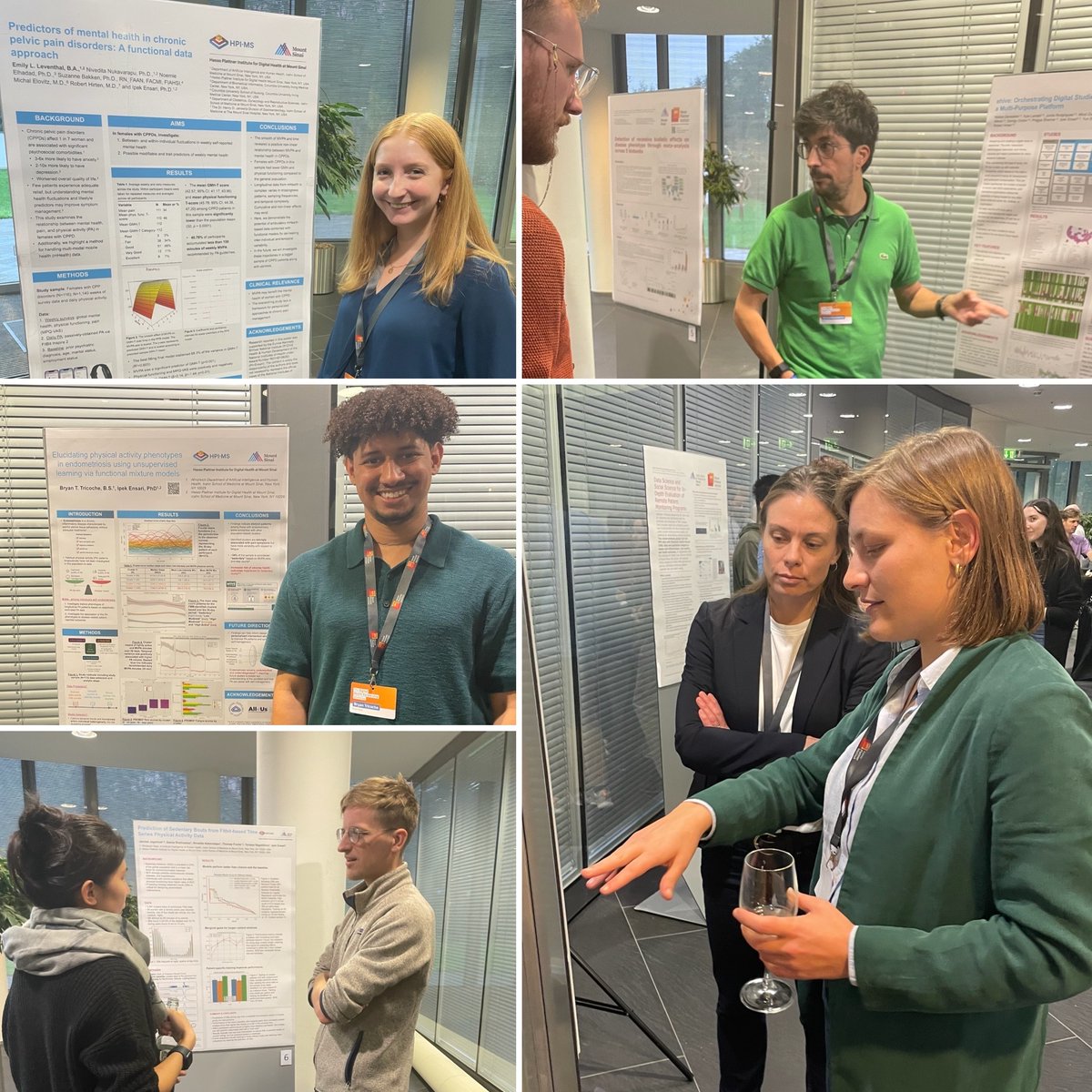 Check out these HPI·MS students and researchers presenting posters at the Digital Healthcare Partnership workshop at the Hasso Plattner Institute. Subjects ranged from integrating wearable tech into studies, to using machine learning to understand patterns in data.