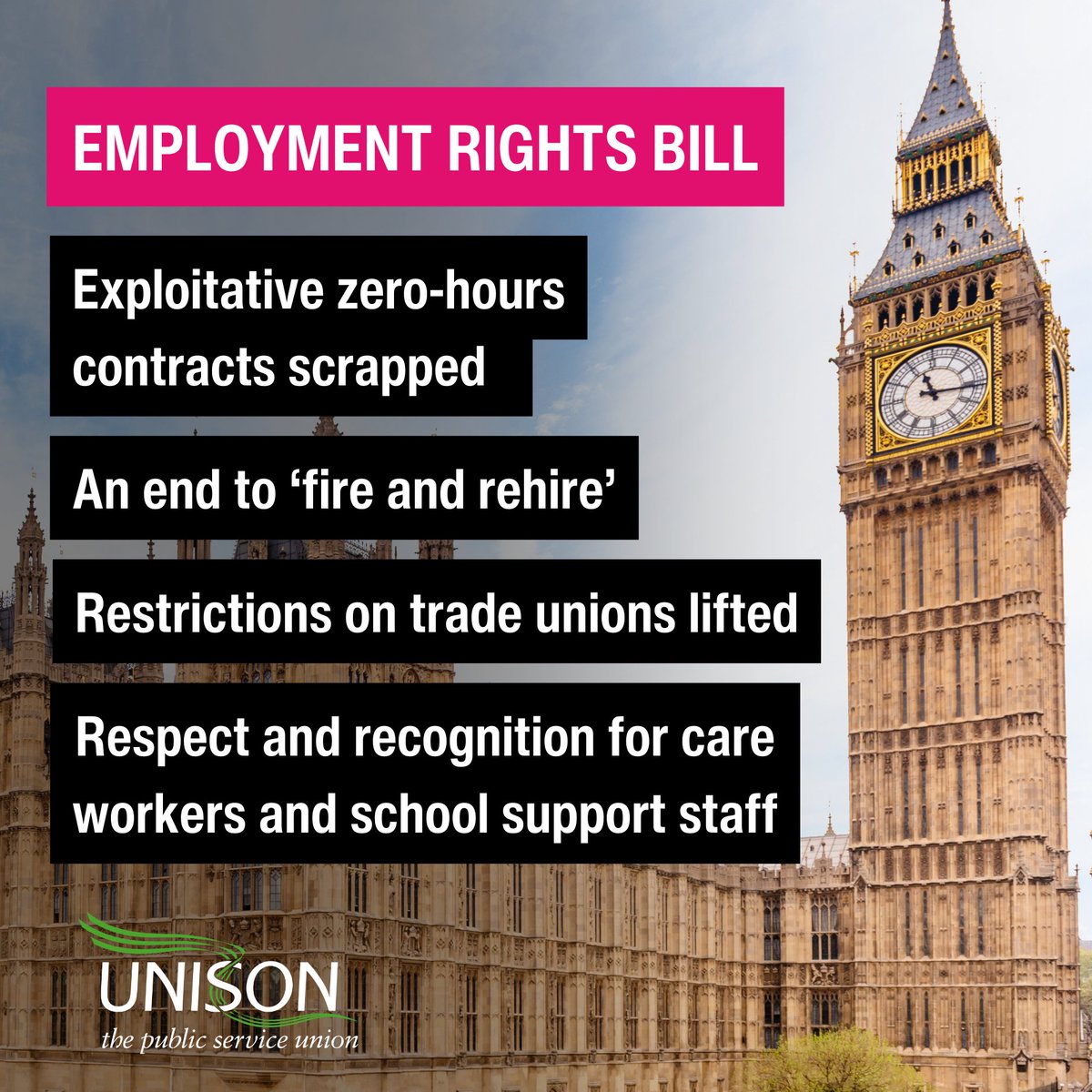 Christina McAnea (@cmcanea) on Twitter photo Today’s ambitious Bill offers a brighter future for workers. There’s a huge amount of work ahead but UNISON will help to drive these long-overdue rights onto the statute books and into members’ workplaces.
<a href="/unisontheunion/">UNISON - UK's largest union</a> Today’s ambitious Bill offers a brighter future for workers. There’s a huge amount of work ahead but UNISON will help to drive these long-overdue rights onto the statute books and into members’ workplaces.
<a href="/unisontheunion/">UNISON - UK's largest union</a>