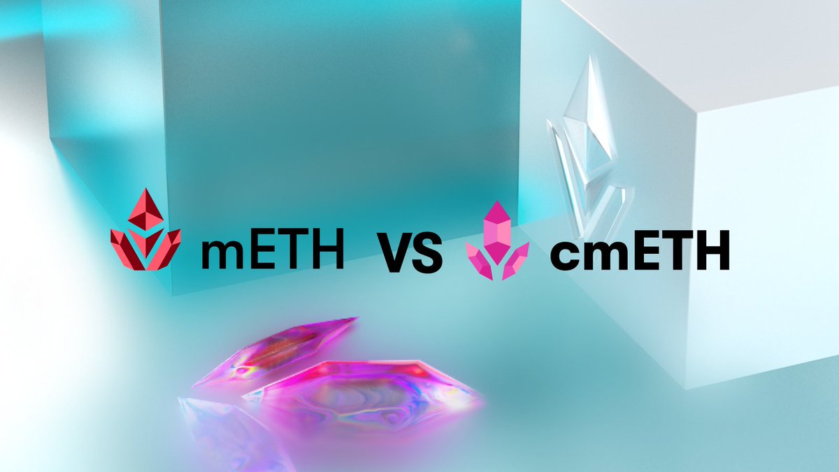 Understanding $mETH vs $cmETH 🔍

$mETH is a liquid staking token (LST) that represents staked $ETH.

On the other hand, $cmETH is a liquid restaking token (LRT) that allows $mETH to be utilized to secure multiple networks simultaneously ⬇️