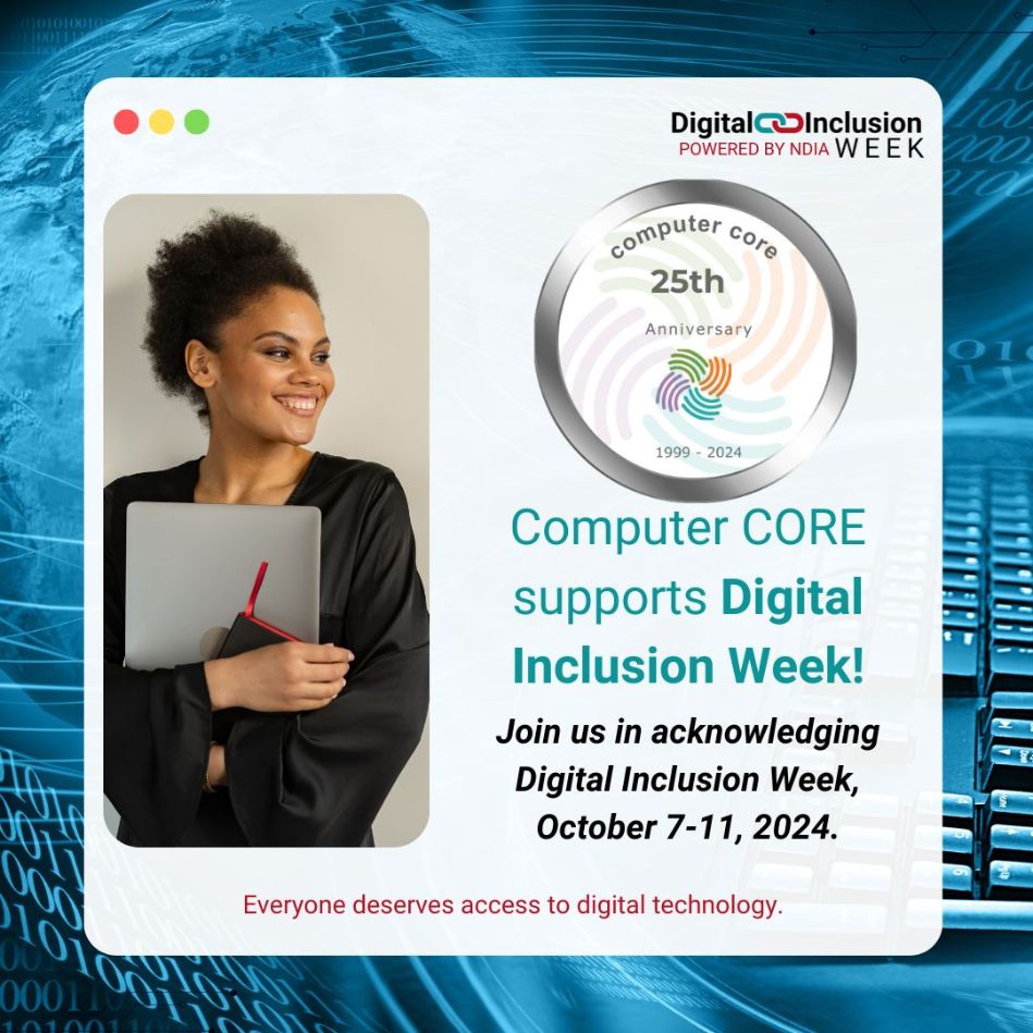 ComputerCORE's tweet image. #TogetherInTech #DigitalDivide #TechEquity ​#DigitalEmpowerment #TechForEveryone