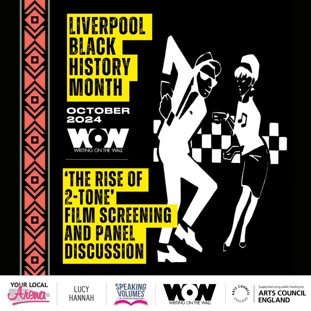@speaking-volumes.bsky.social (@speak_volumes) on Twitter photo Don't miss this #YourLocalArena & <a href="/wowfest/">Writing on the Wall</a> film screening & panel talk with Dennis Bovell, Zoë Howe, June Miles-Kingston & Jeff Perks!
Details/tickets: bit.ly/YLAWOW
<a href="/bbc_archive/">BBC Archive</a> <a href="/ace_national/">Arts Council England</a> <a href="/DubMaestro1/">Dennis Bovell</a> <a href="/thebme/">British Music Exp</a>
#BlackHistoryMonth2024 #BHM24 #TwoTone #Liverpool Don't miss this #YourLocalArena & <a href="/wowfest/">Writing on the Wall</a> film screening & panel talk with Dennis Bovell, Zoë Howe, June Miles-Kingston & Jeff Perks!
Details/tickets: bit.ly/YLAWOW
<a href="/bbc_archive/">BBC Archive</a> <a href="/ace_national/">Arts Council England</a> <a href="/DubMaestro1/">Dennis Bovell</a> <a href="/thebme/">British Music Exp</a>
#BlackHistoryMonth2024 #BHM24 #TwoTone #Liverpool