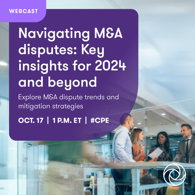 MoserBryan's tweet photo. ⚖️ #M&amp;A deals can be challenging, but preparation is key. Join @GrantThorntonUS to explore 2024 M&amp;A dispute trends, strategies to mitigate risks, and insights into 2025 challenges like working capital and earn-out disputes. Register now! #webinar #CPE https://t.co/7Ap46hUWN5 https://t.co/ezmEZjGRQJ