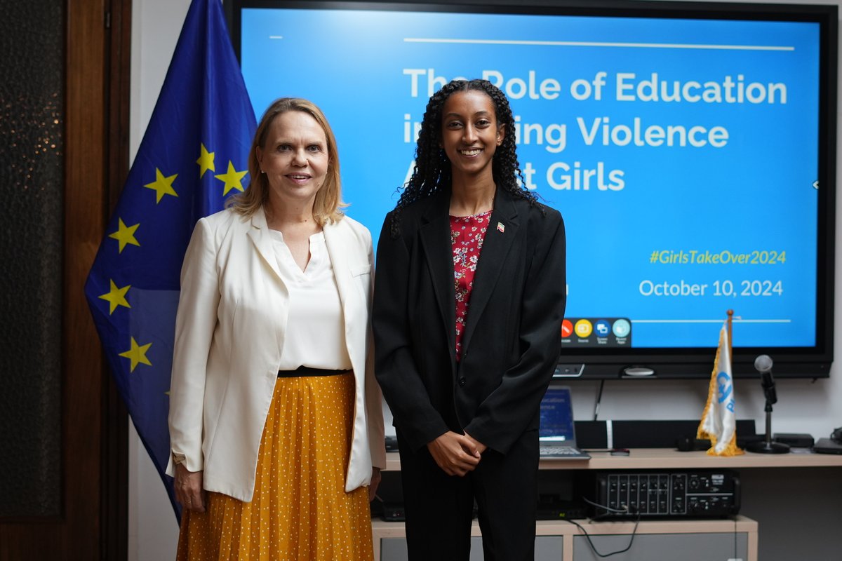 Today’s #GirlsTakeover with <a href="/PlanGlobal/">Plan International</a> highlighted the leadership potential of young Ethiopian girls.  Under the #EUGenderActionPlan, we support initiatives that empower girls and promote women’s leadership for a more inclusive future. Stay tuned for more. #EUinEthiopia