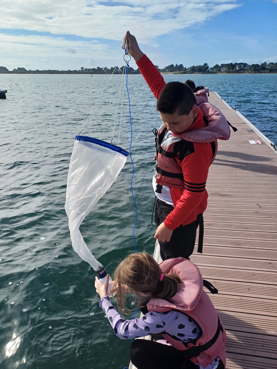 Fête de la Science pour les élèves de l'école publique de Noyal-Pontivy chez #Sowmydrean à Saint-Philibert: mon ecomap, filet à plancton, observation et énergie marine renouvelable avec la maison de la mer #espacedesciences.