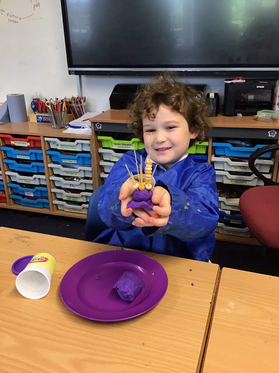 ECSPrep's tweet image. Reception helping Mrs Cope to celebrate her birthday today in Art.