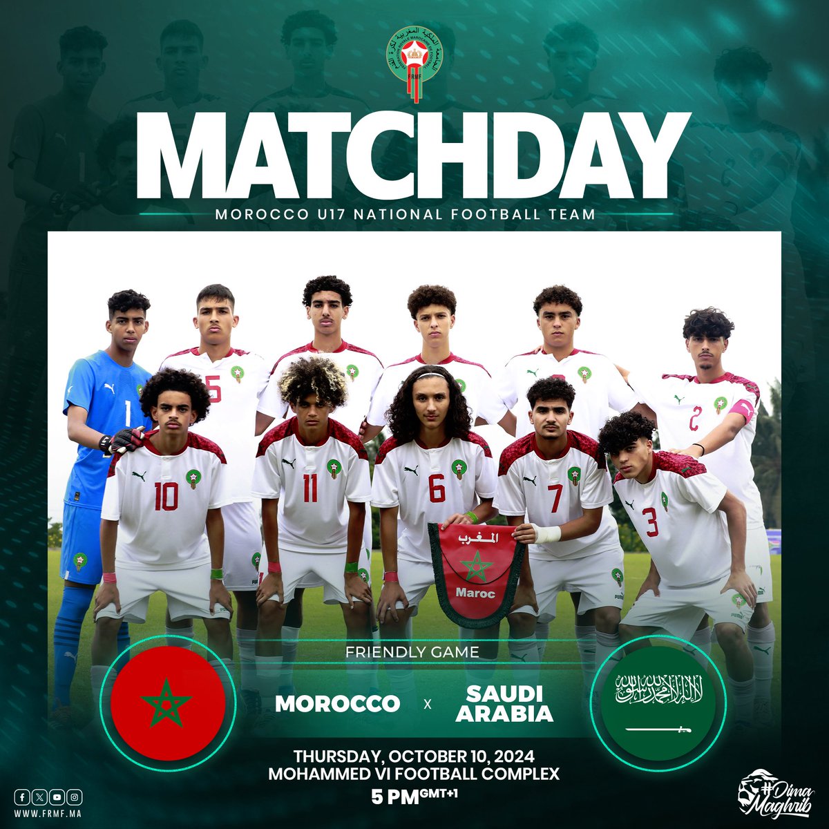 EnMaroc's tweet photo. ูููููููููููููู
ุงูููู
ููููุจููููุงุฑุงุฉ โฝ
ููุงุฌู ุงูู
ูุชุฎุจ ุงููุทูู ูุฃูู ู
ู 17 ุณูุฉ ู
ูุชุฎุจ ุงูุณุนูุฏูุฉ ูุฏูุง
๐๐๐ญ๐๐ก๐๐๐ฒ ๐ฒ๐ฆโก๐ธ๐ฆ | Friendly game
#DimaMaghrib https://t.co/25CsxcMuPO