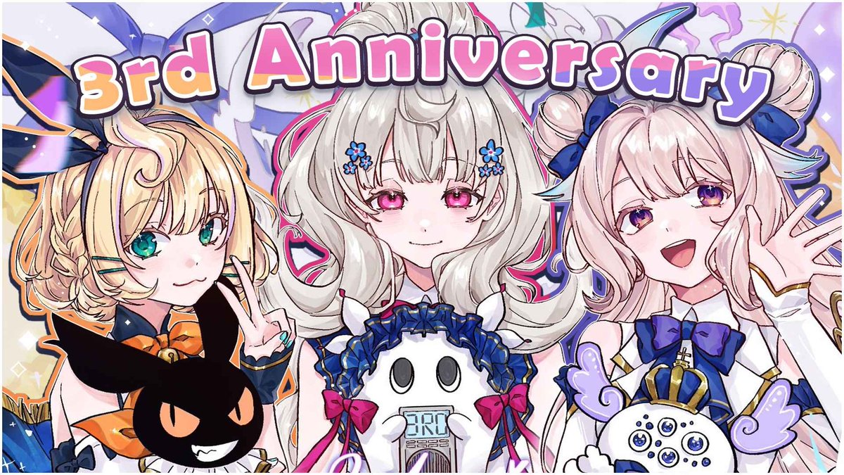 🎉 𝐄𝐓𝐇𝐘𝐑𝐈𝐀 𝟑 𝐘𝐄𝐀𝐑 𝐀𝐍𝐍𝐈𝐕𝐄𝐑𝐒𝐀𝐑𝐘 𝐌𝐀𝐑𝐀𝐓𝐇𝐎𝐍 🎉

𝐄𝐧𝐧𝐚 💜
(10.10) 9AM EDT/10PM JST
youtube.com/live/HUK0Ei8cG…

𝐌𝐢𝐥𝐥𝐢𝐞 🧡
(10.10) 10AM EDT/11PM JST
youtube.com/live/VG7isPIFP…

Reimu: 🤍
10.10) 11AM EDT/(10.11) 12AM JST
youtube.com/live/837rTfL62…