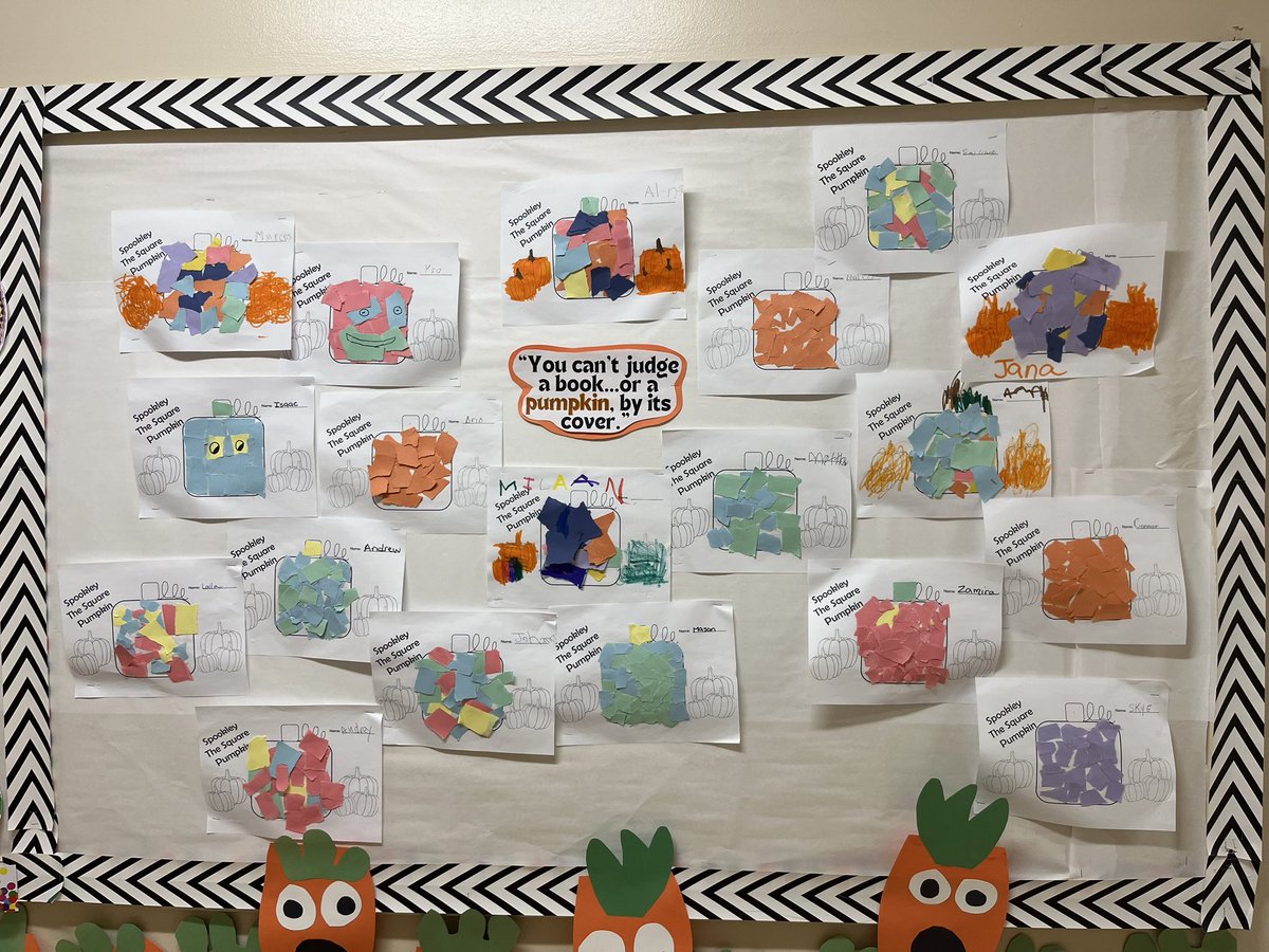 MsPepeLibrarian's tweet photo. The self-contained classes @S3_Belleville have been busy listening to fun & spooky stories and creating Spookley π and Creepy Carrots π₯ #inclusionlearning #STEMEducation #spookyseason https://t.co/XBOpkwwFz0