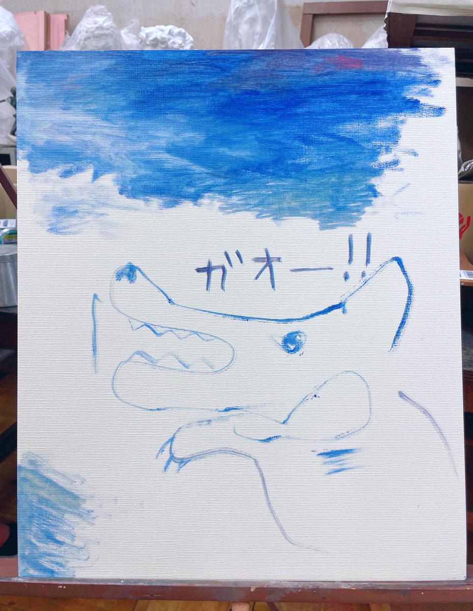 ghjayw's tweet photo. 絵描く前の落描き🐾 https://t.co/C9GYXKvq3r