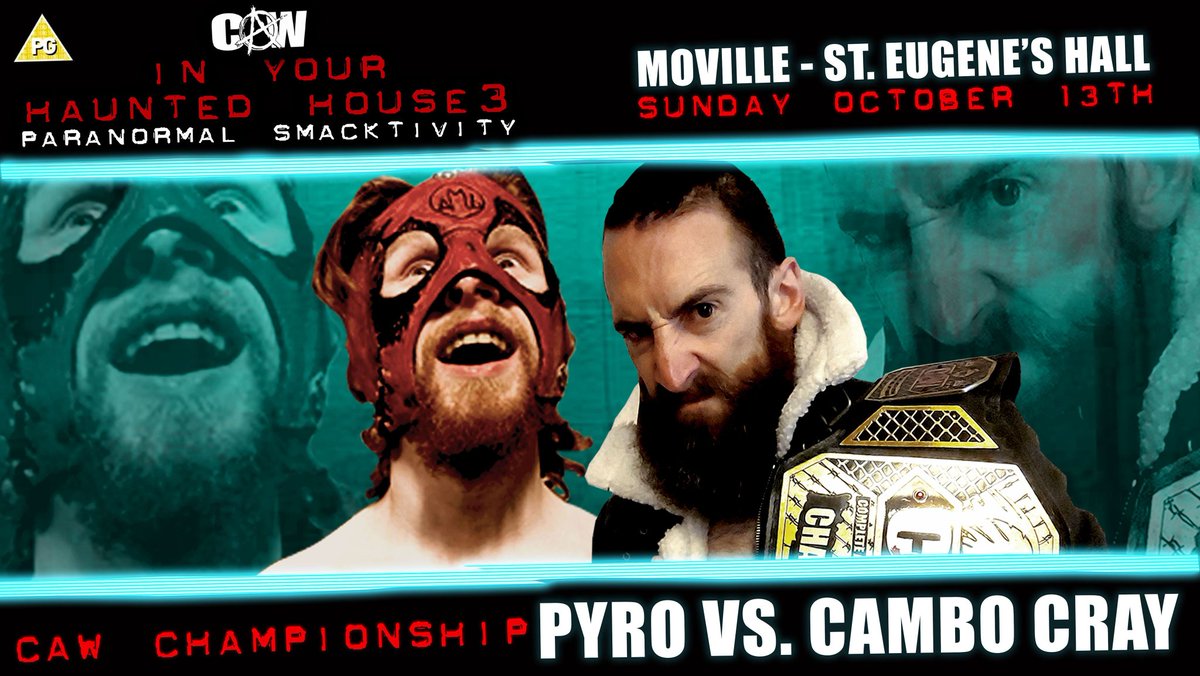 CAWprowrestling's tweet image. 🏆 CAW CHAMPIONSHIP MATCH OFFICIAL 🏆

@CamboCray has been cleared for action and will defend his title against No.1 contender @Pyro_BEST this Sunday in Moville.

🎟 Reserve your tickets now while you can. Last show was a sell out. 🎟