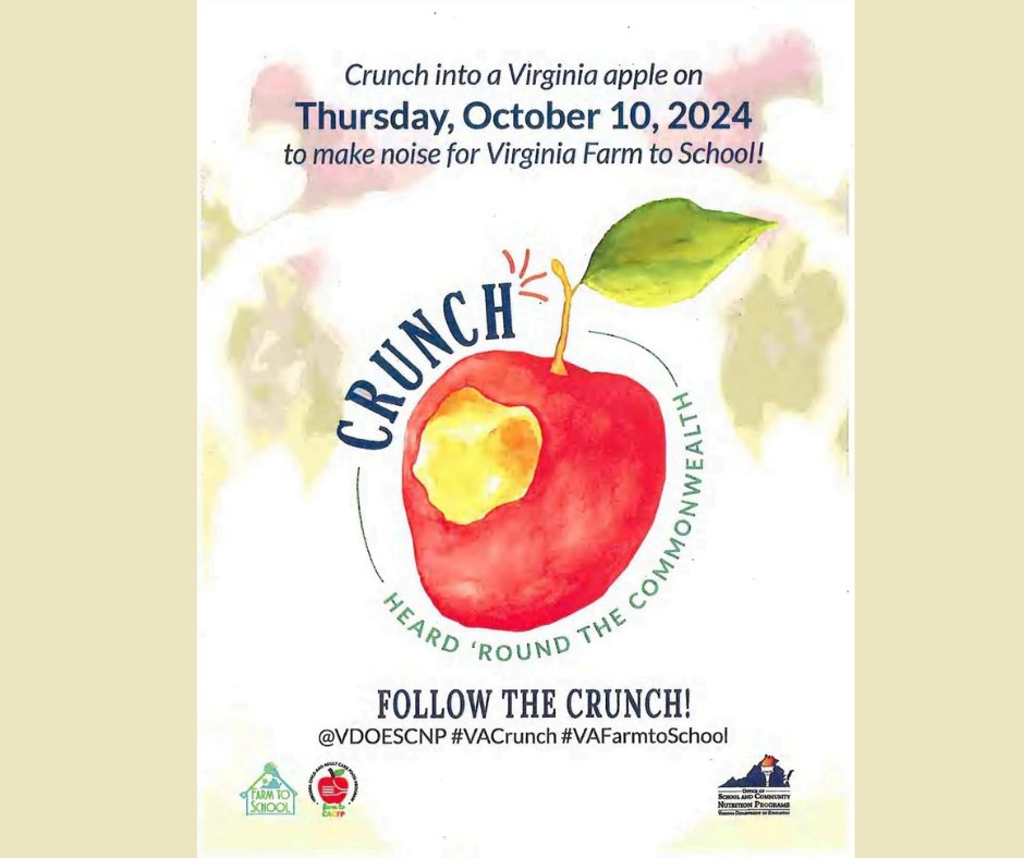 washcovaschools's tweet photo. Virginia Farm to School: Students and staff at Patrick Henry High School enjoyed a Virginia apple and participated in the Crunch Heard 'Round the Commonwealth! @VDOESCNP #VACrunch #VAFarmtoSchool https://t.co/Wsb8qNWHpY