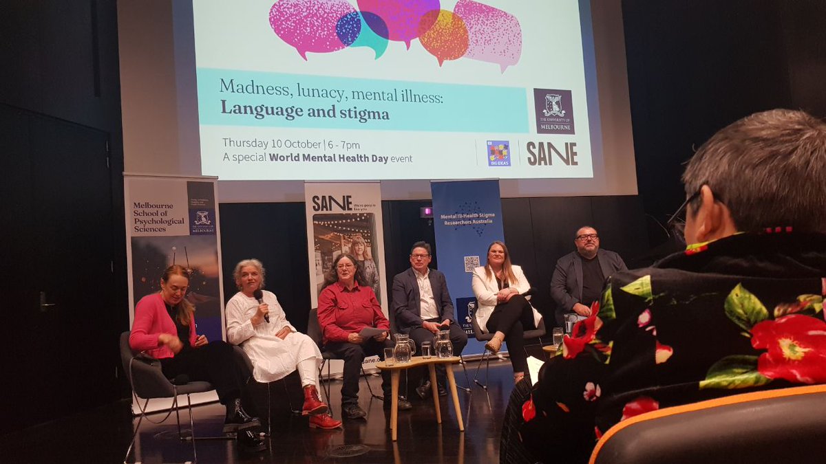 naomi_baes's tweet image. It was a pleasure hearing Professor Nick Haslam discuss our lab&apos;s recent work in the context of mental health stigma alongside other experts on #WorldMentalHealthDay at the &apos;Madness, Lunacy, Mental Illness: Language and Stigma&apos; event hosted by @Psychunimelb #PsychTalks.
