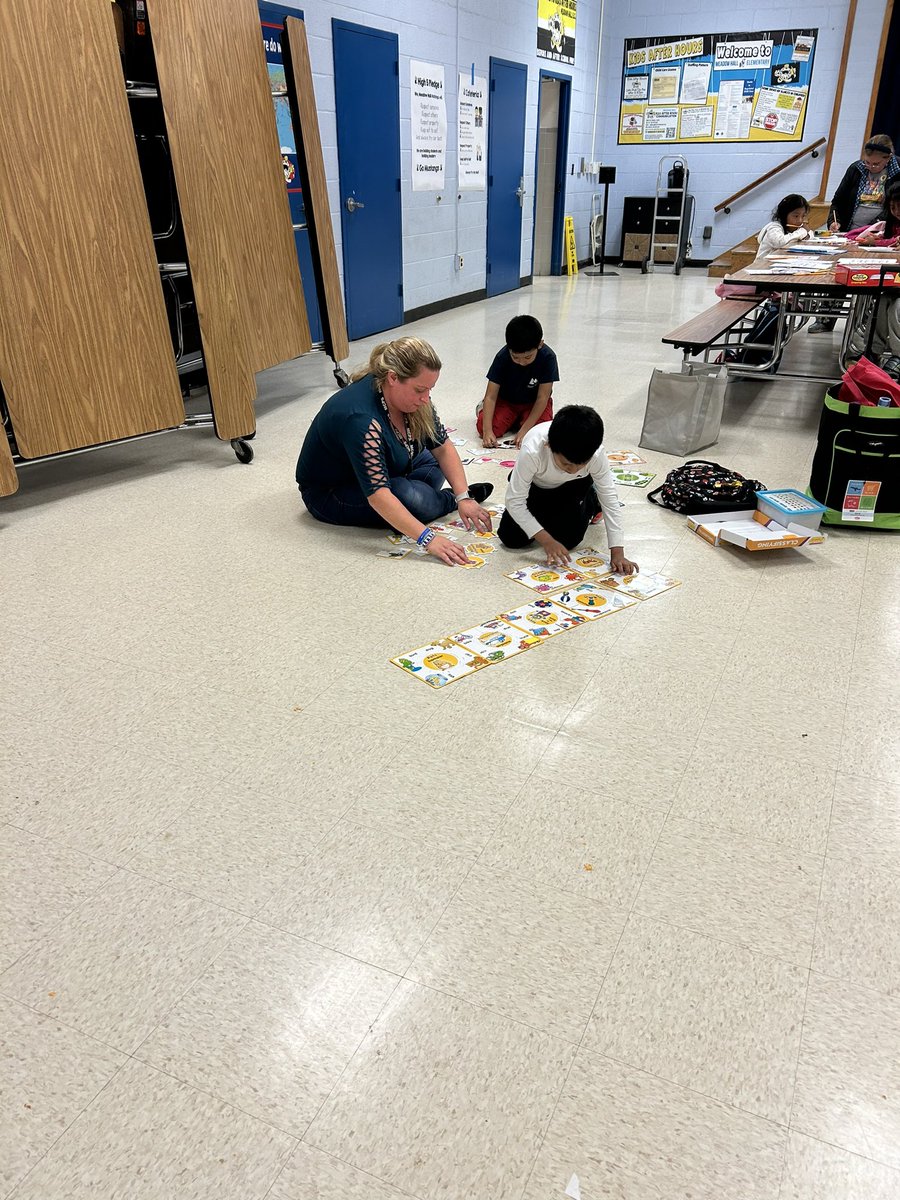 Kindergarten team lead, Ms. Hellman, dropped by tutoring Wednesday night to spend some extra time with our youngest Mustangs. She is a true leader in the MHES community and a strong supporter of the Community School strategy! <a href="/MHES_Principal/">Desmond Mackall</a> <a href="/MeadowHallAP/">Ilana Simhon</a> <a href="/CSconnect_MCPS/">MCPS Community Schools Team</a>