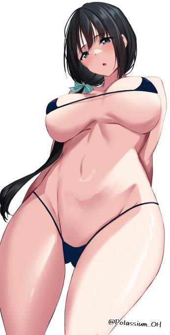 これはマイクロビキニが描きたくなって久しぶりにお題箱を覗いたら来てたからラクガキがてら描かれた東郷さん 