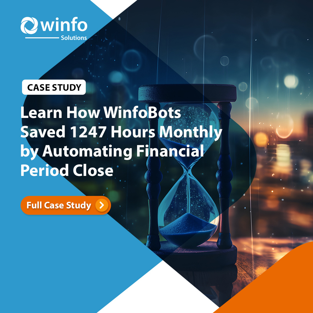 _WinfoSolutions's tweet image. An agricultural chemical company saved 1,247 hours per month by automating their Oracle ERP period close with WinfoBots, achieving error-free automation and timely reporting.
Case Study: eu1.hubs.ly/H0cX32k0
#ProcessAutomationTools #RPAinFinance #WinfoBots #WinfoSolutions
